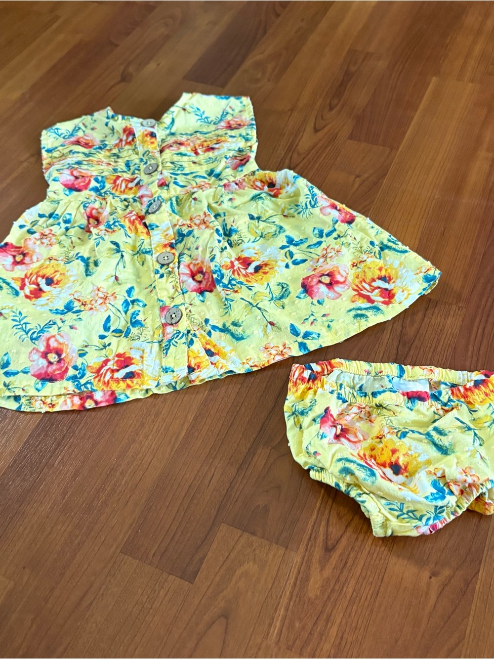 Penelope Mack Yellow Floral Dress with Matching Bloomers